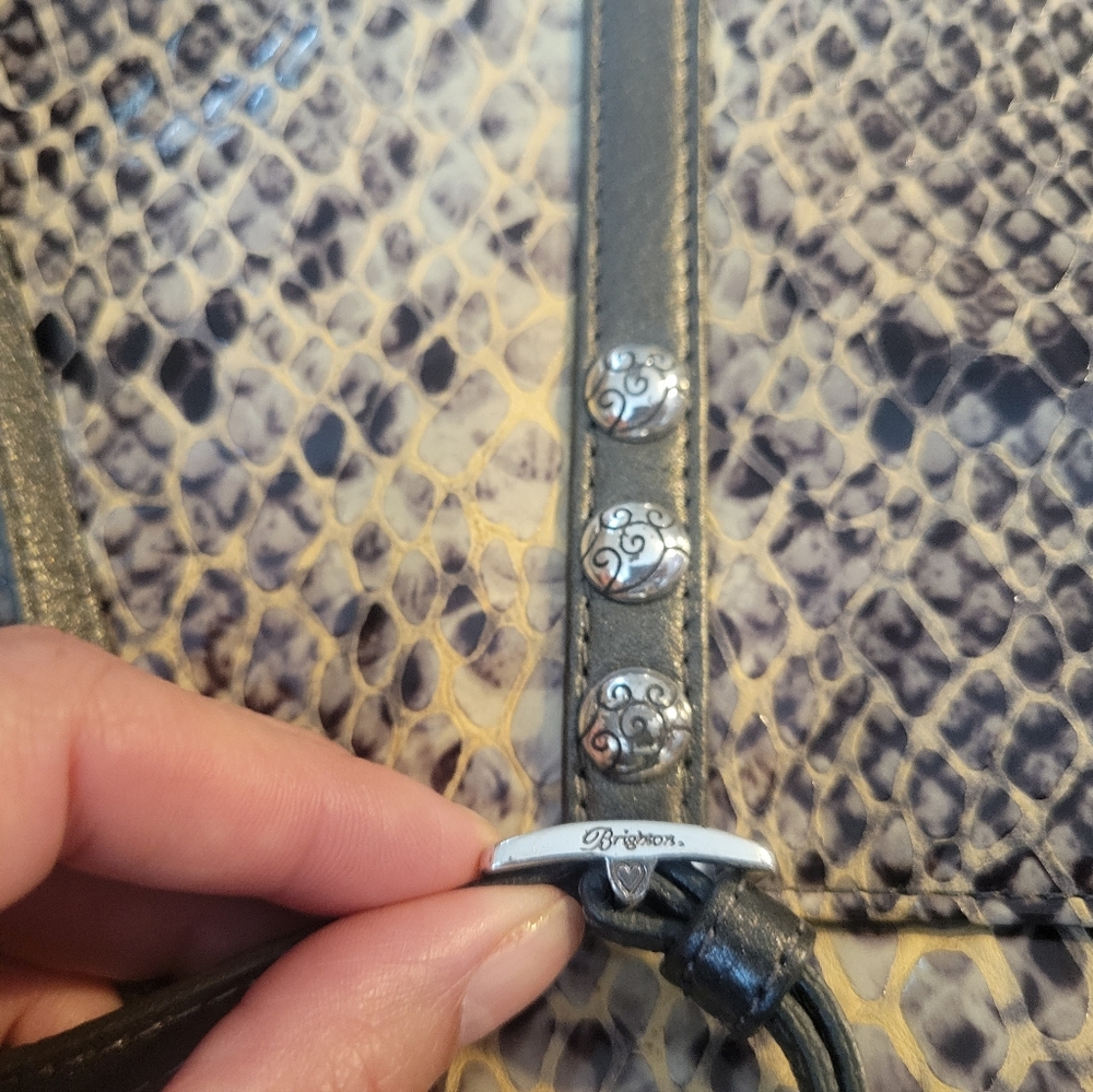 Brighton Python Embossed Crossbody - image 7